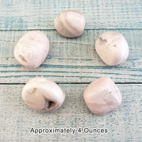 Pink Mangano Calcite Tumbled Gemstone - One Stone or Bulk Wholesale - 4 Ounces