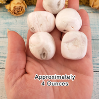Pink Mangano Calcite Tumbled Gemstone - One Stone or Bulk Wholesale - 4 Ounces in Hand