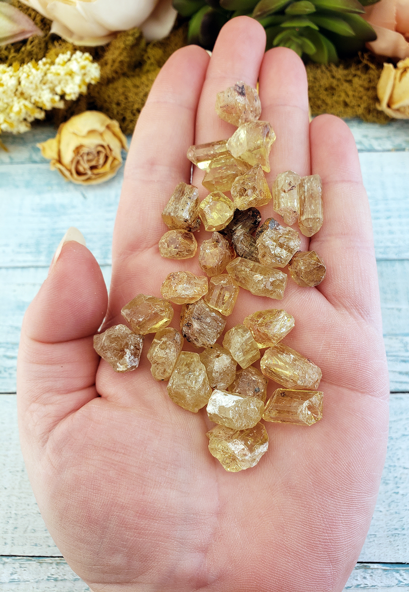 Gold Yellow Apatite Raw Gemstone - One Stone or Bulk Wholesale Lots