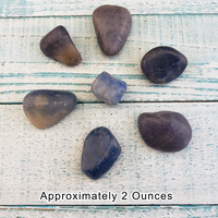 Blue Quartz Tumbled Gemstone - Small One Stone or Bulk Wholesale Lots - 2 Ounces