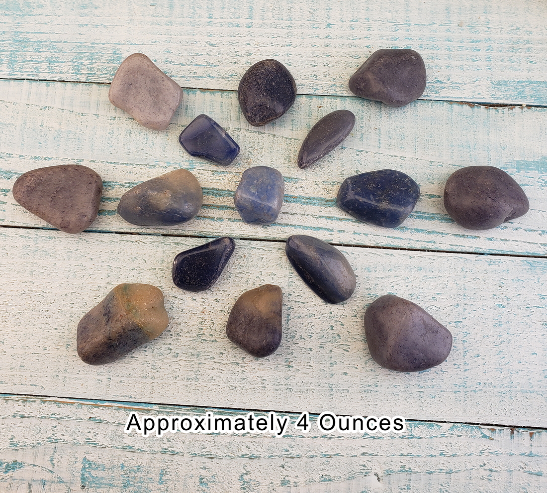 Blue Quartz Tumbled Gemstone - Small One Stone or Bulk Wholesale Lots - 4 Ounces
