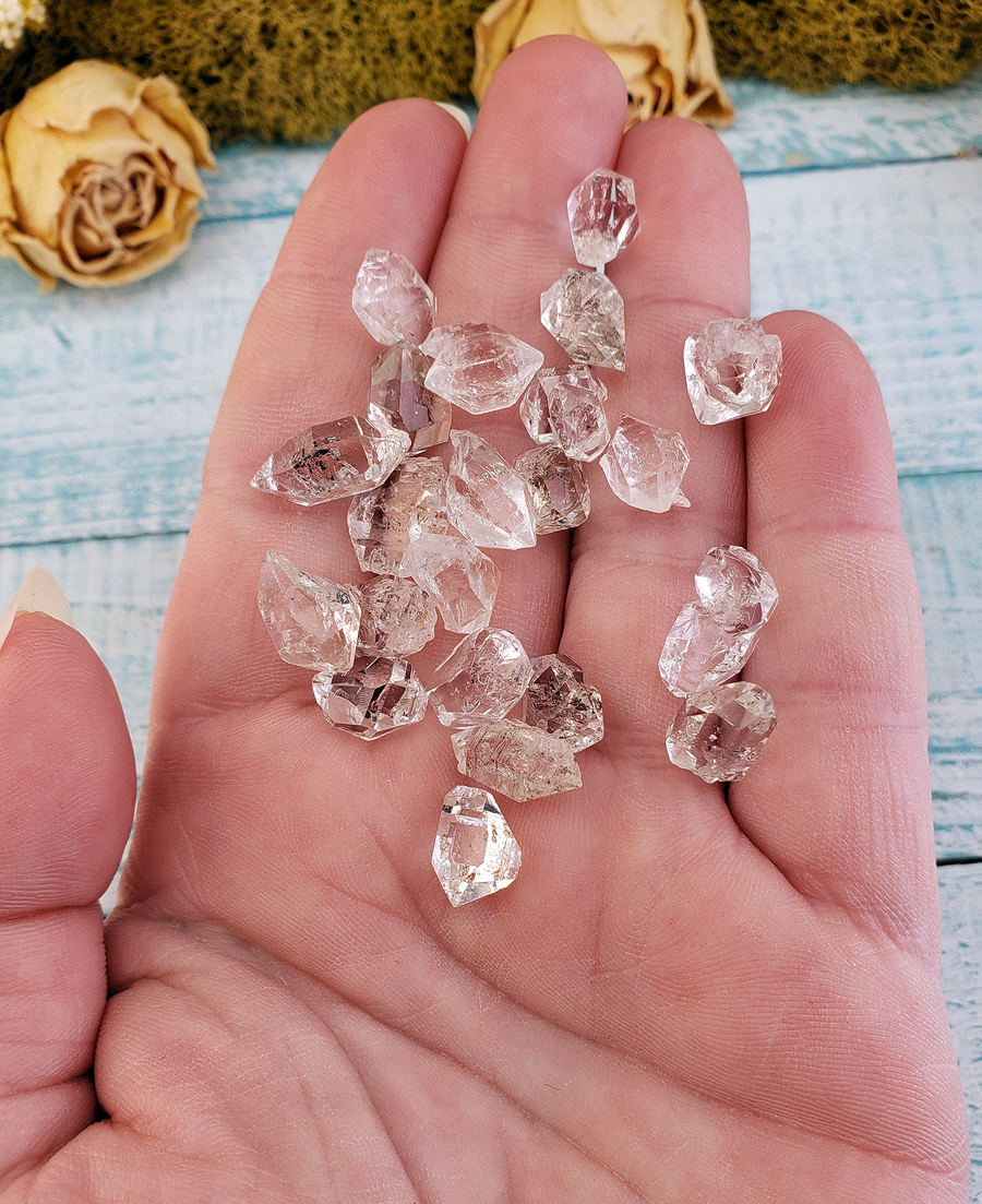Herkimer Diamond Quartz Natural Crystal - Small One Stone - Group of Crystals