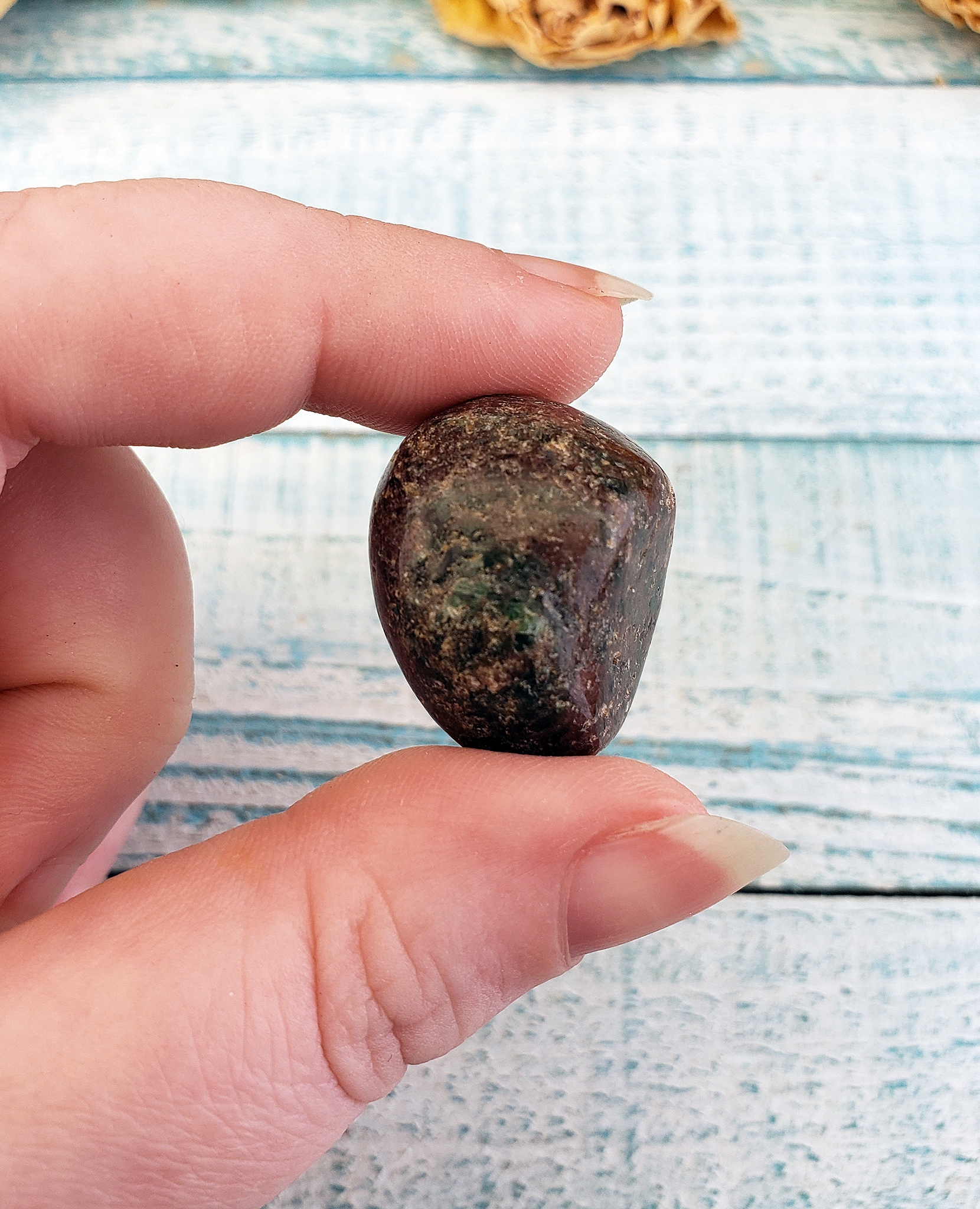 Pyrope Garnet Tumbled Gemstone - One Stone or Bulk Wholesale Lots - Texture Close Up