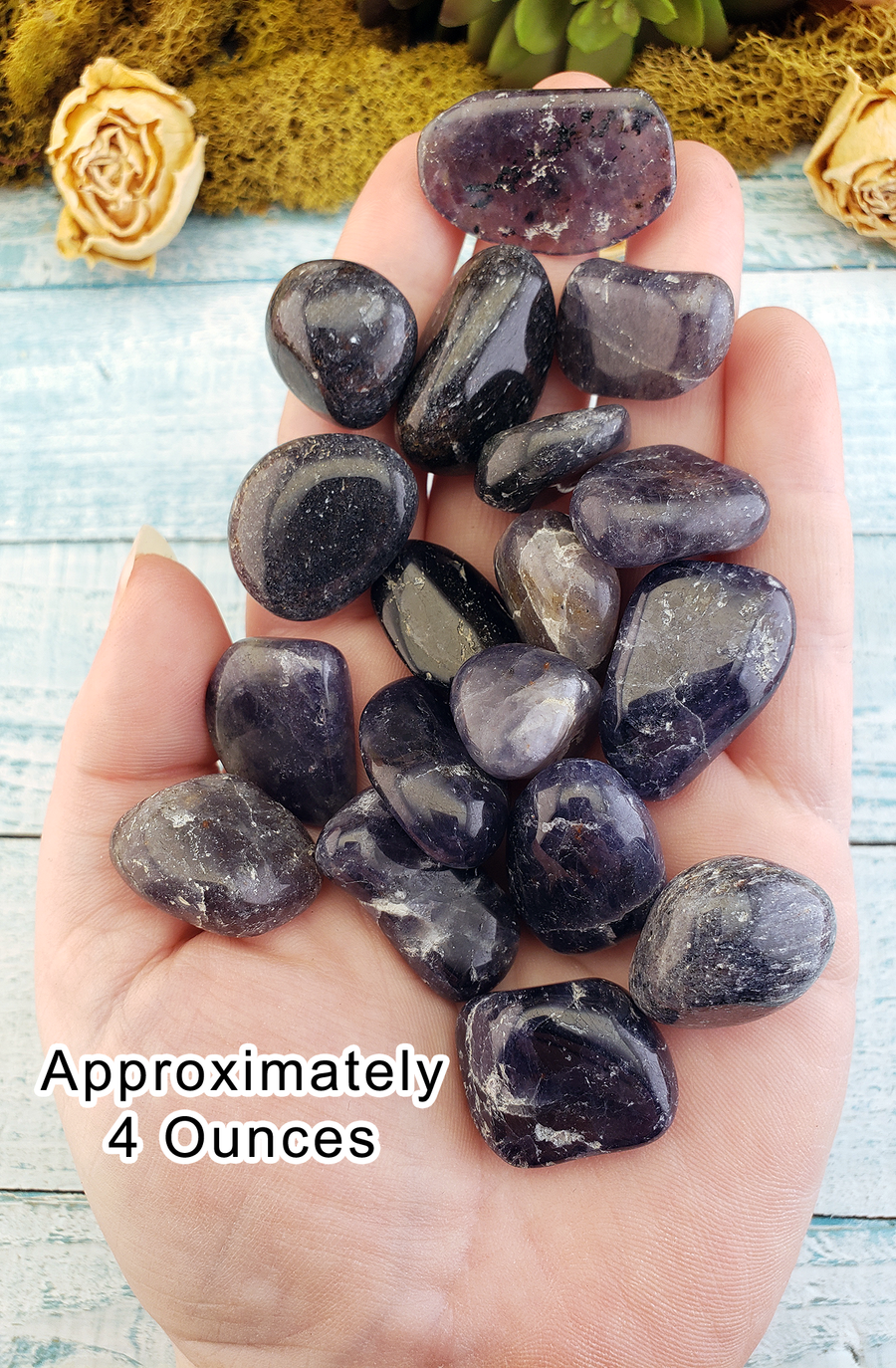 Blue Aventurine Tumbled Gemstone - One Stone or Bulk Wholesale Lots - 4 Ounces in Hand