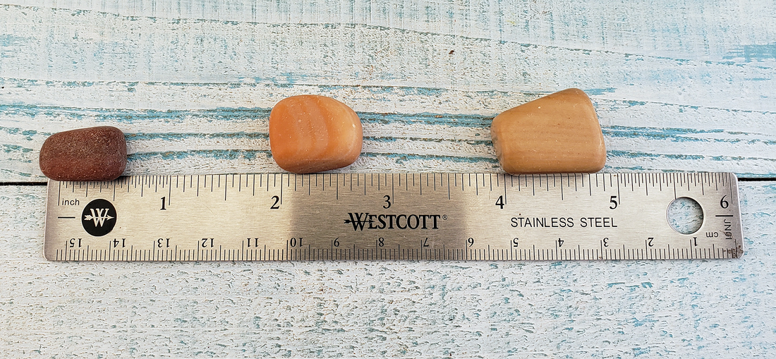 Desert Rhyolite Tumbled Gemstone - One Stone or Bulk Wholesale Lots - Size Comparison