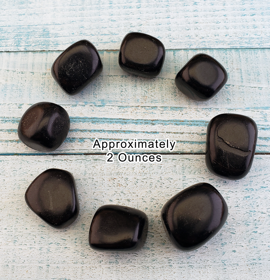 Jet Natural Tumbled Stone - One Stone