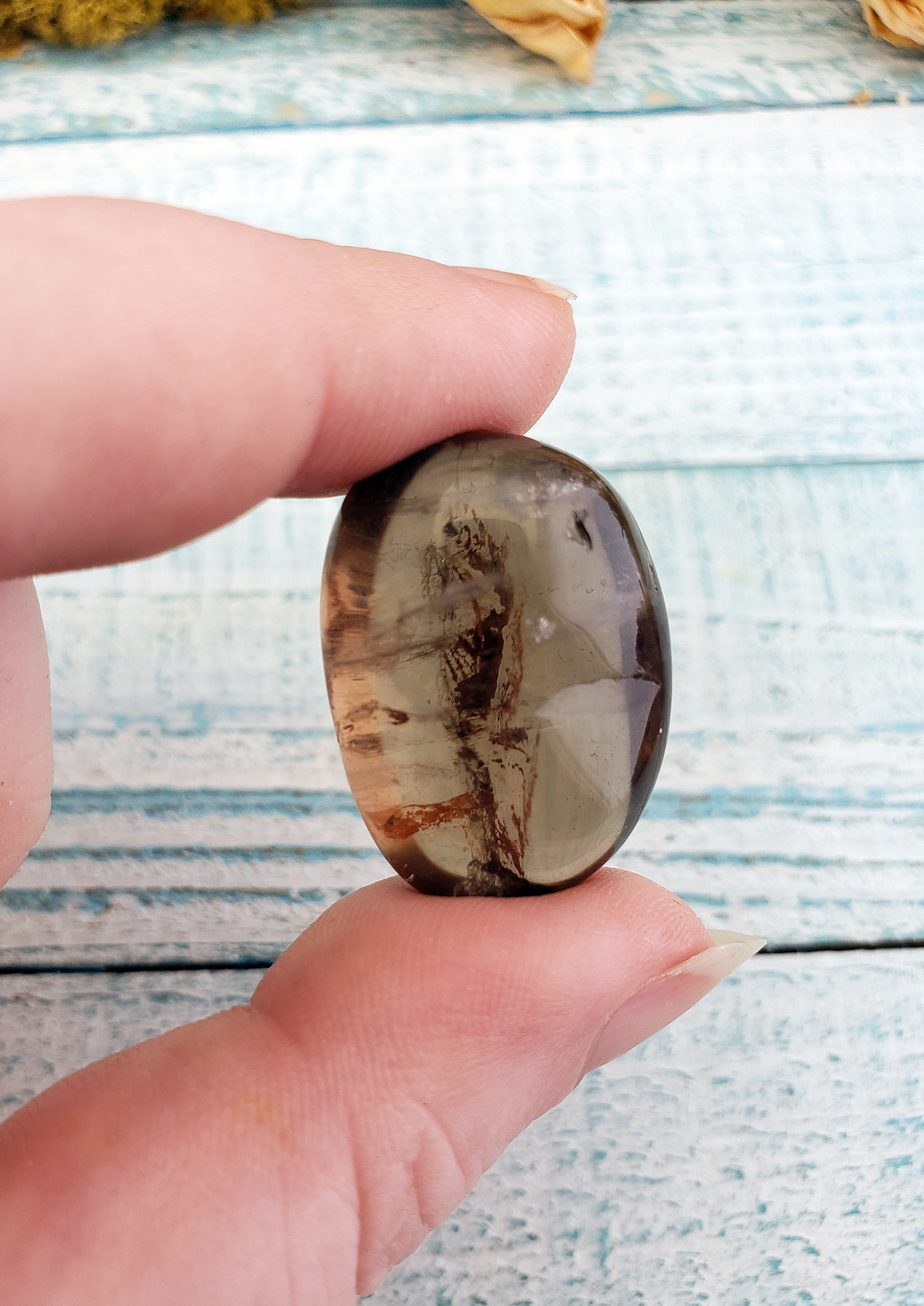 Dark Smoky Quartz Tumbled Gemstone - One Stone or Bulk Wholesale Lots - Natural Inclusion