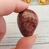 Wine Red Jasper Tumbled Gemstone - One Stone or Bulk Wholesale Lots - One Stone Up Close