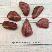 Wine Red Jasper Tumbled Gemstone - One Stone or Bulk Wholesale Lots - 4 Ounces