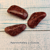 Wine Red Jasper Tumbled Gemstone - One Stone or Bulk Wholesale Lots - 2 Ounces on Board