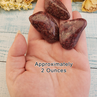 Wine Red Jasper Tumbled Gemstone - One Stone or Bulk Wholesale Lots - 2 Ounces in Hand