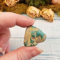 Natural Turquoise Tumbled Gemstone - One Stone or Bulk Wholesale Lot - Close Up Single Stone