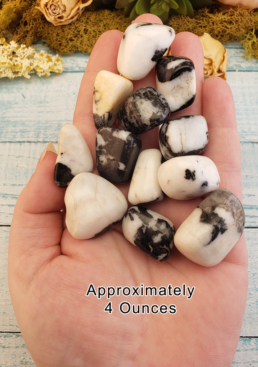 Zebra Jasper Natural Tumbled Gemstone - Single Stone or Bulk Wholesale Lots - 4 Ounces in Hand