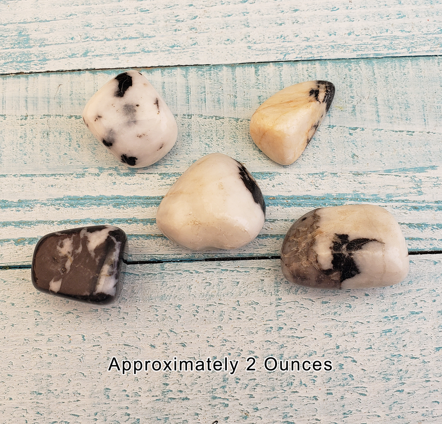 Zebra Jasper Natural Tumbled Gemstone - Single Stone or Bulk Wholesale Lots - 2 Ounces