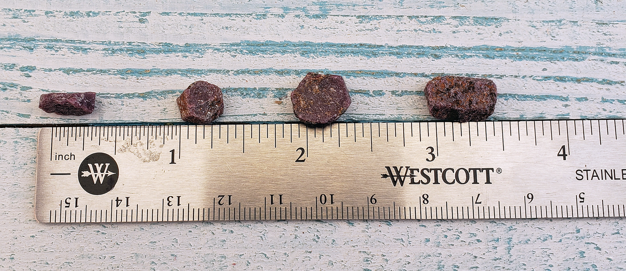 Raw Ruby Natural Gemstone - One Stone or Bulk Wholesale Lots - Size Comparison