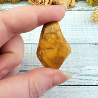 Yellow Jasper Tumbled Gemstone - One Stone or Bulk Wholesale Lots - One Stone in Hand