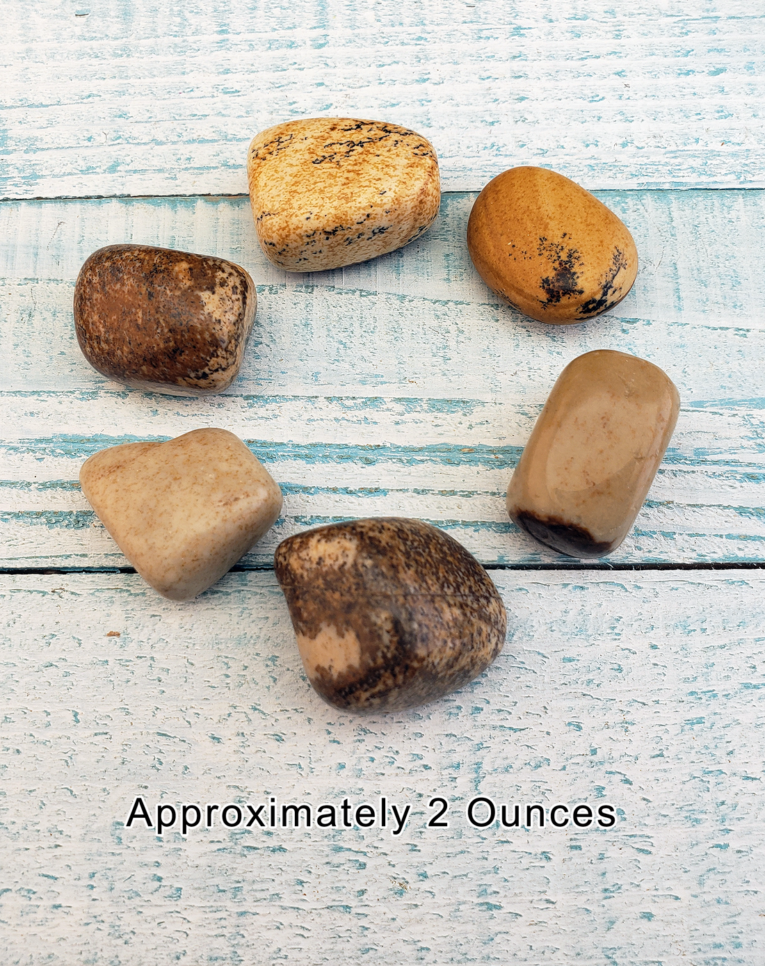 Picture Jasper Tumbled Gemstone - One Stone or Bulk Wholesale Lots - 2 Ounces