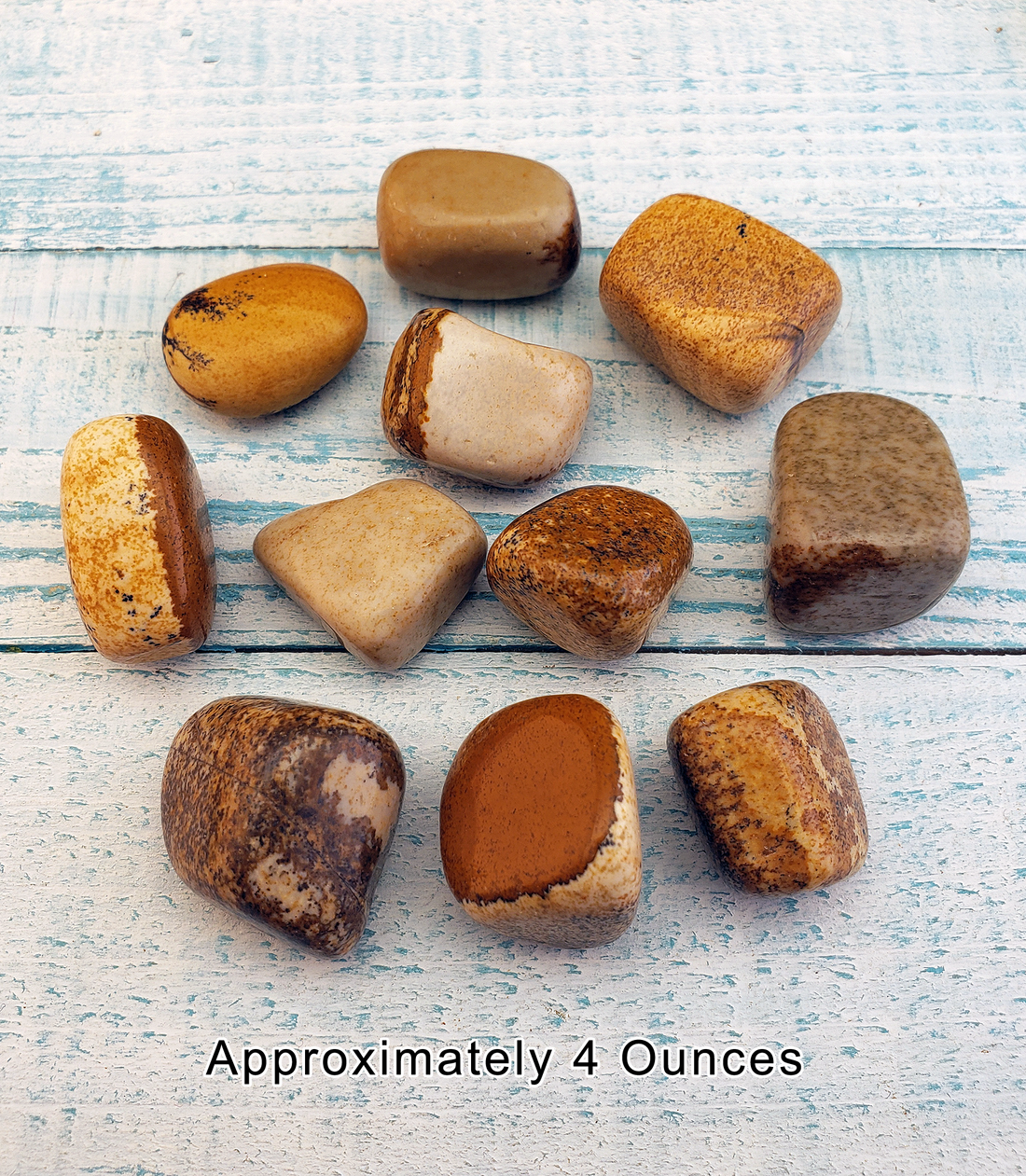 Picture Jasper Tumbled Gemstone - One Stone or Bulk Wholesale Lots - 4 Ounces
