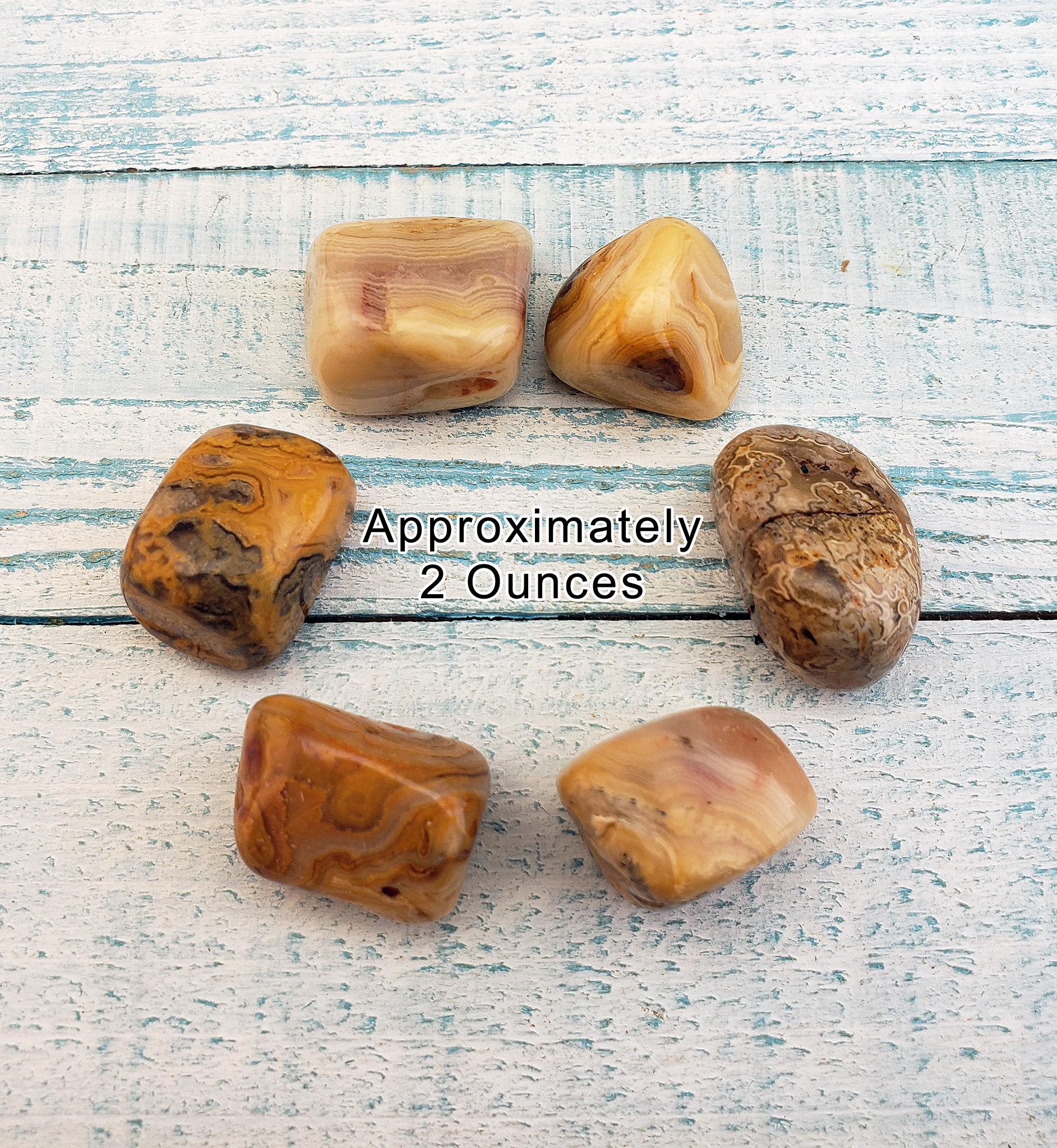 Golden Crazy Lace Agate Tumbled - One Stone or Bulk Wholesale Lots - 2 Ounces