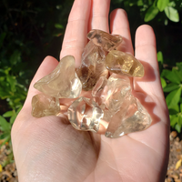 Smoky Quartz Tumbled Gemstone - One Stone or Bulk Wholesale Lots - Outdoor Light on Group in Hand