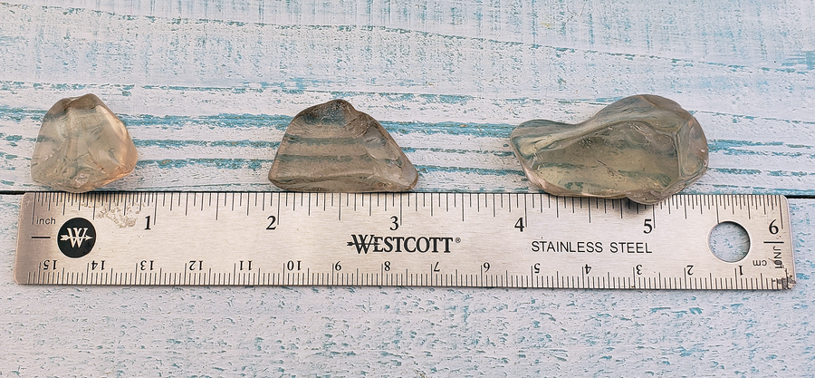 Smoky Quartz Tumbled Gemstone - One Stone or Bulk Wholesale Lots - Size Comparison