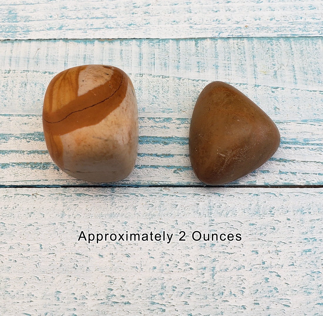 Picture Jasper Tumbled Gemstone - One Stone or Bulk Wholesale - 2 Ounces