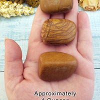 Picture Jasper Tumbled Gemstone - One Stone or Bulk Wholesale - 4 Ounces in Hand