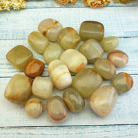 Green Marble Onyx Tumbled Gemstone - One Stone or Bulk Wholesale - Group on Board