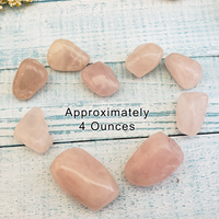 Rose Quartz Tumbled Gemstone - One Stone or Bulk Wholesale Lots - 4 Ounces