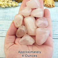 Rose Quartz Tumbled Gemstone - One Stone or Bulk Wholesale Lots - 4 Ounces in Hand
