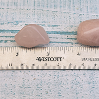 Rose Quartz Tumbled Gemstone - Size Comparison