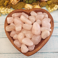 Rose Quartz Tumbled Gemstone - One Stone or Bulk Wholesale Lots