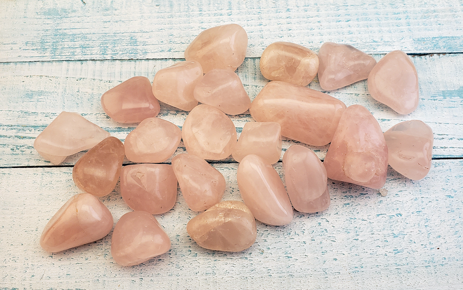 Rose Quartz Tumbled Gemstone - One Stone or Bulk Wholesale Lots - Group on Board Together