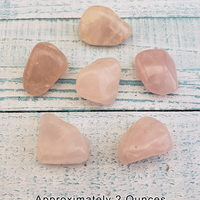 Rose Quartz Tumbled Gemstone - One Stone or Bulk Wholesale Lots - 2 Ounces