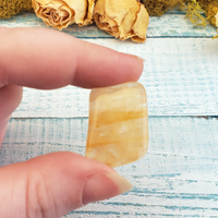 Hematoid Quartz Golden Healer Tumbled - One Stone Close Up