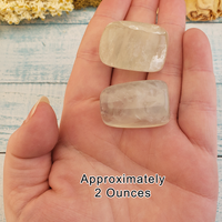 Ghost Pale Fluorite Tumbled Gemstone - 2 Ounces in Hand