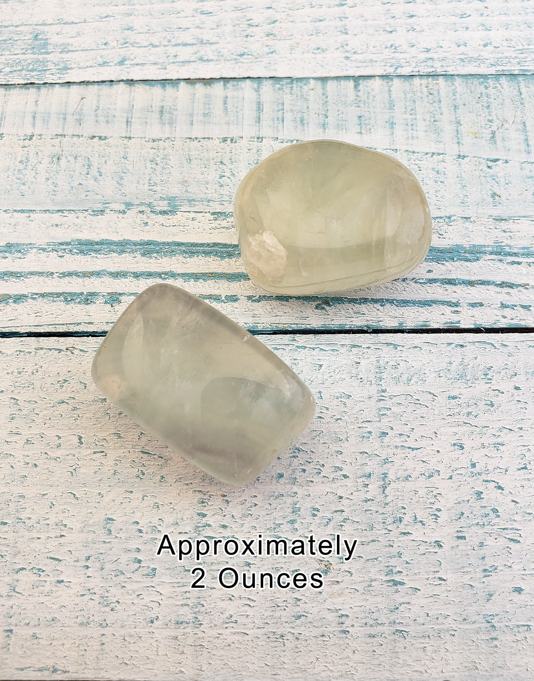 Ghost Pale Fluorite Tumbled Gemstone - 2 Ounces