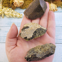 Epidote Pistacite Gemstone Natural Cluster - In Hand