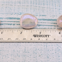 Fantasy Aura Rose Quartz Tumbled Gemstone - Size Comparison
