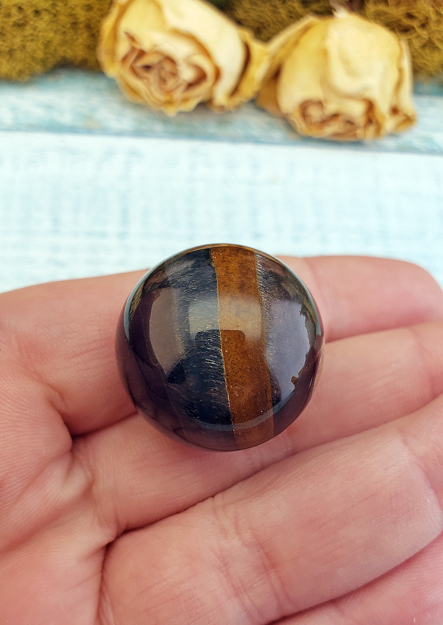 Multi Blue Tigers Eye 20-30mm Gemstone Sphere - One Orb or Bulk