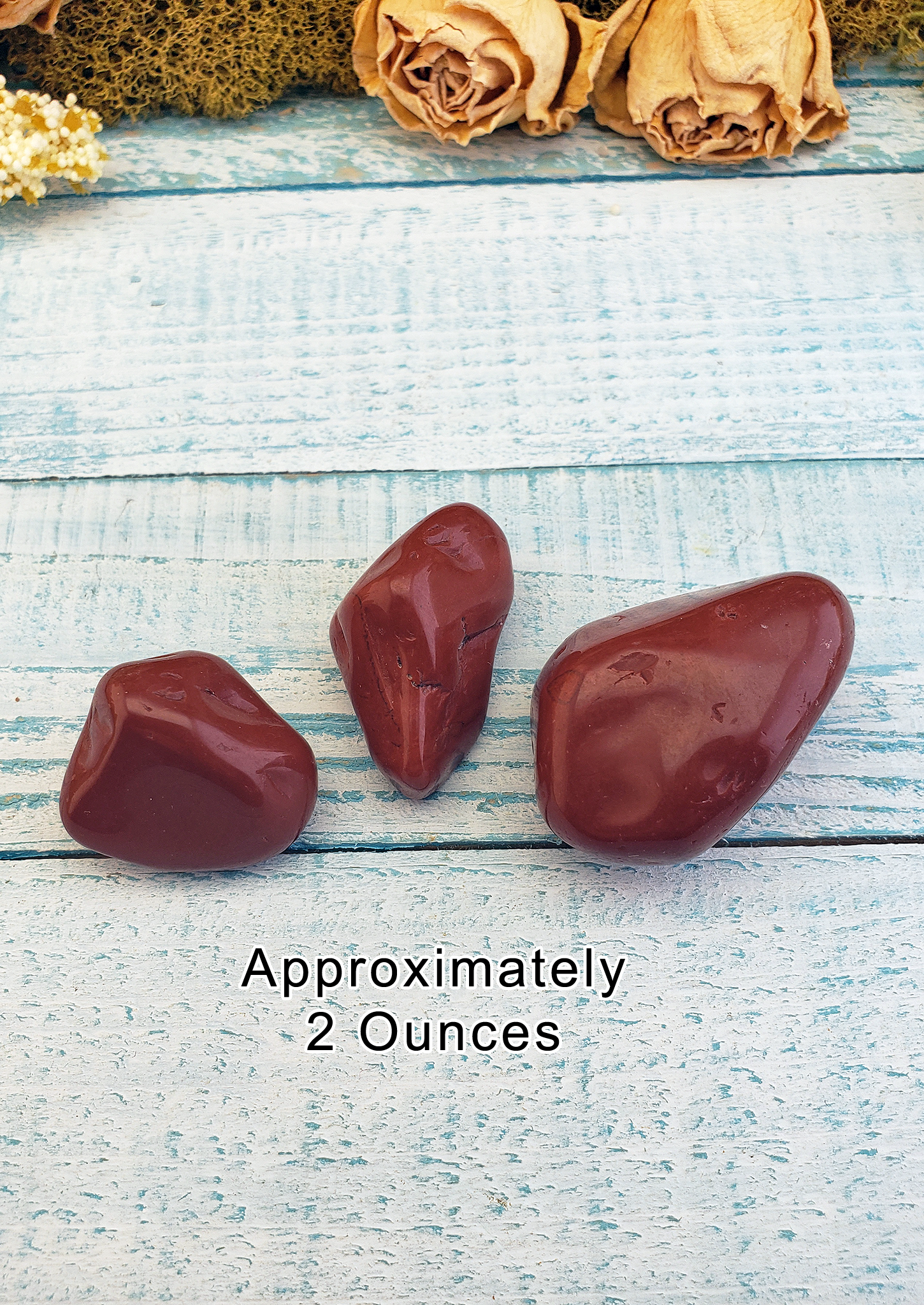 Red Jasper Natural Tumbled Gemstone - 2 Ounces
