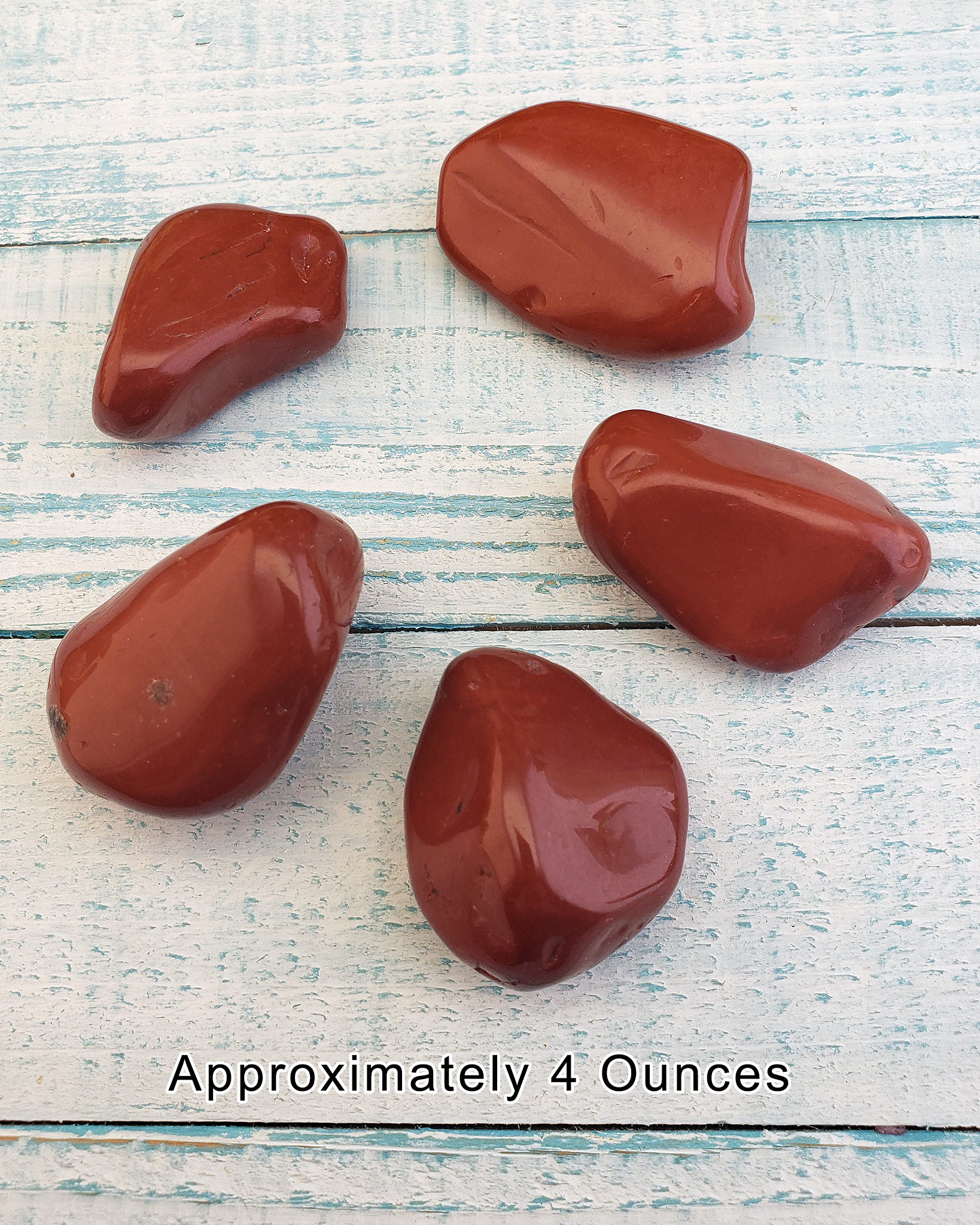 Red Jasper Natural Tumbled Gemstone - 4 Ounces