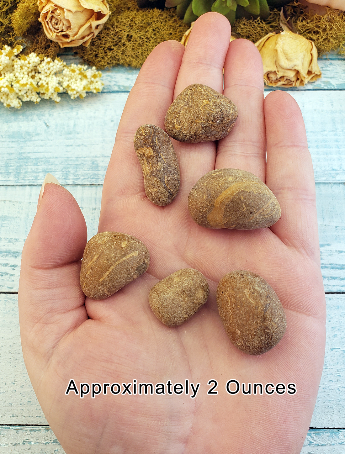 Calligraphy Stone Tumbled Gemstone - 2 Ounces in Hand