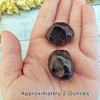 Garnet Natural Tumbled Gemstone - 2 Ounces in Hand