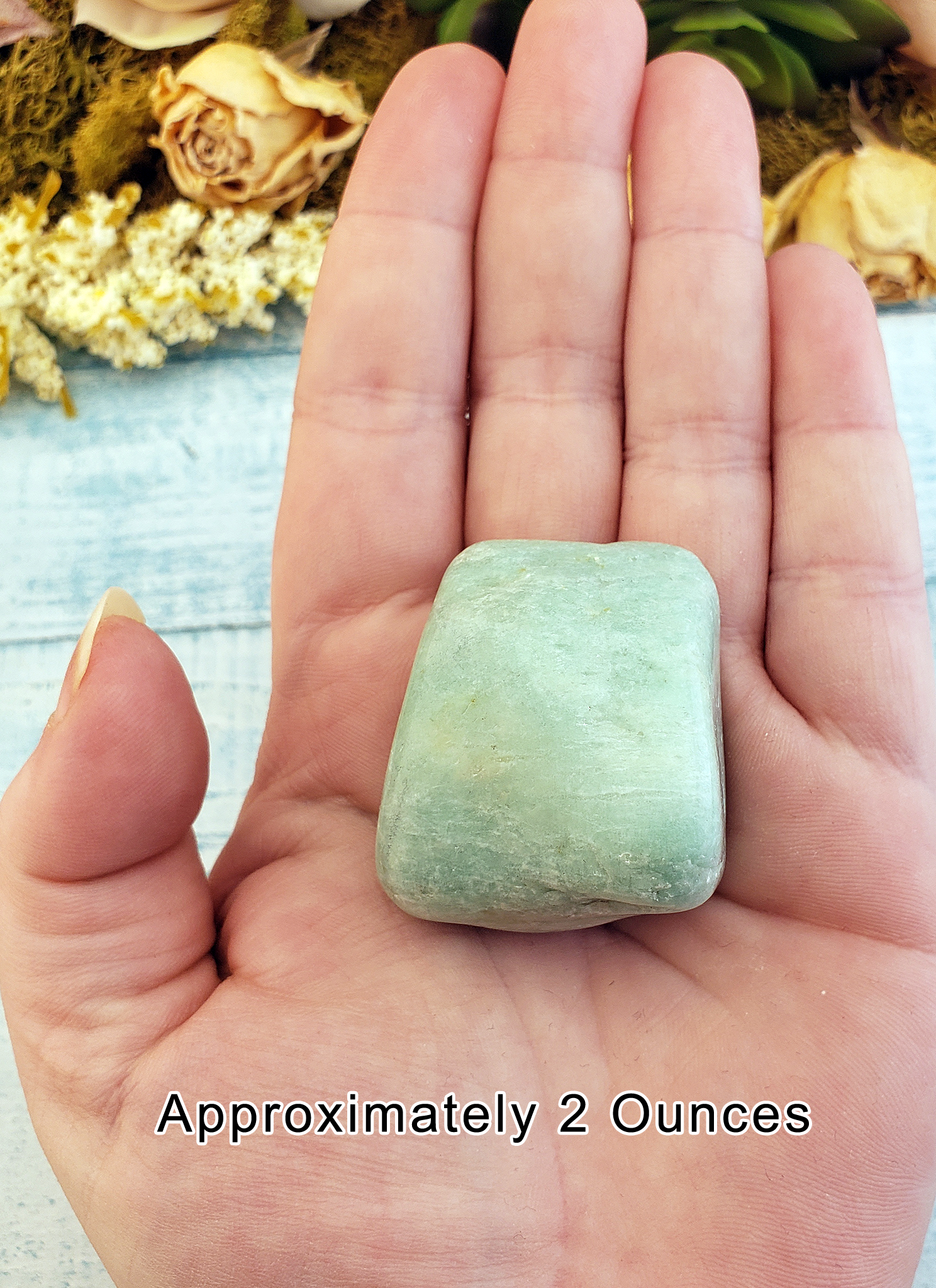 Amazonite Tumbled Natural Gemstone - 2 Ounces