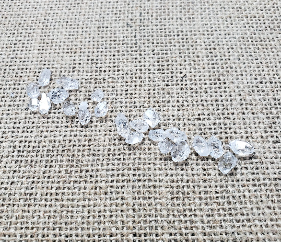 Herkimer Diamond Natural Gemstone - Mini Grouped