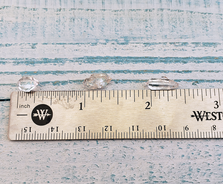 Herkimer Diamond Natural Gemstone - Mini One Stone Size Comparison