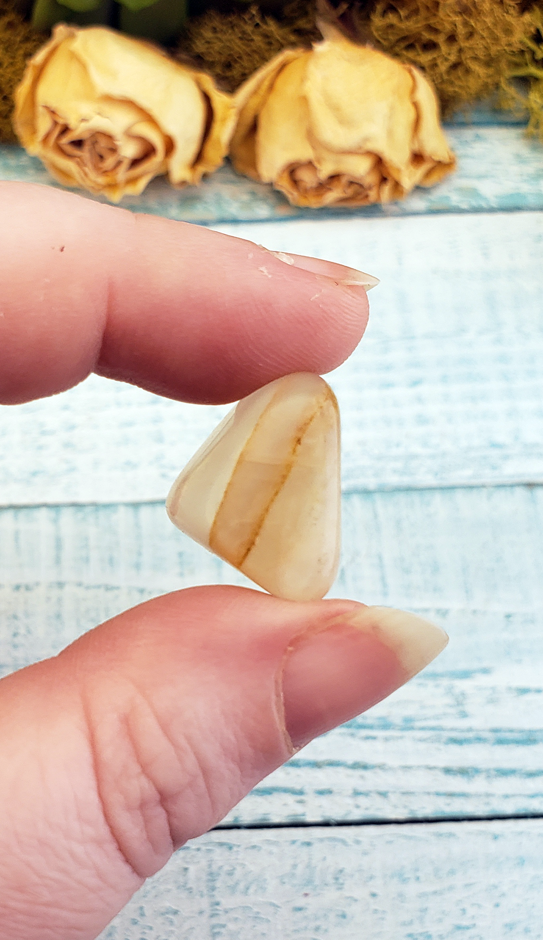 Multi-Moonstone Tumbled Gemstone - Freeform One Stone in Hand