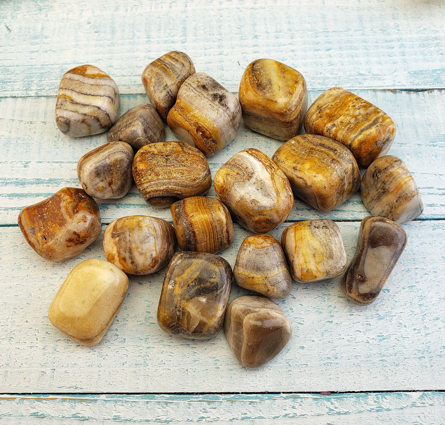 Marble Onyx Natural Tumbled Gemstone - One Stone