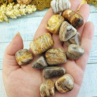 Marble Onyx Natural Tumbled Gemstone - Group in Hand